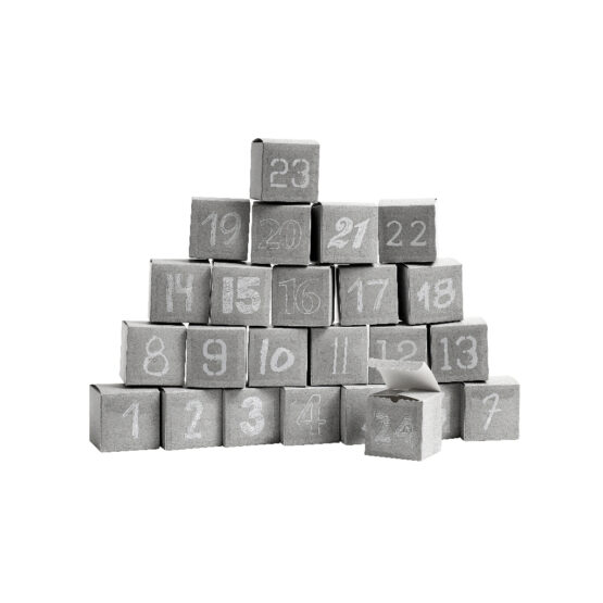 24 Cubes Calendrier de l'Avent - Gris