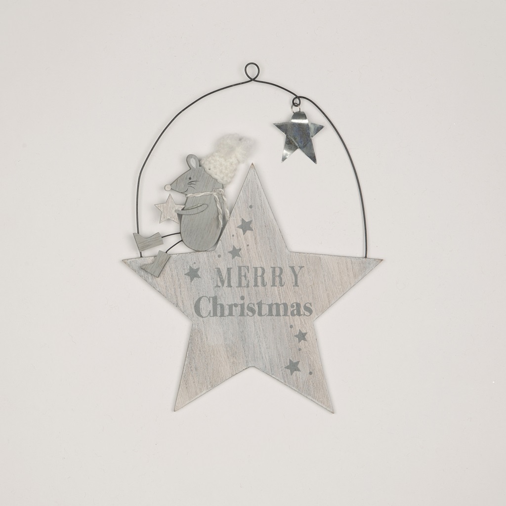 Décoration de Noël à poser - Étoile en bois par Sass & Belle