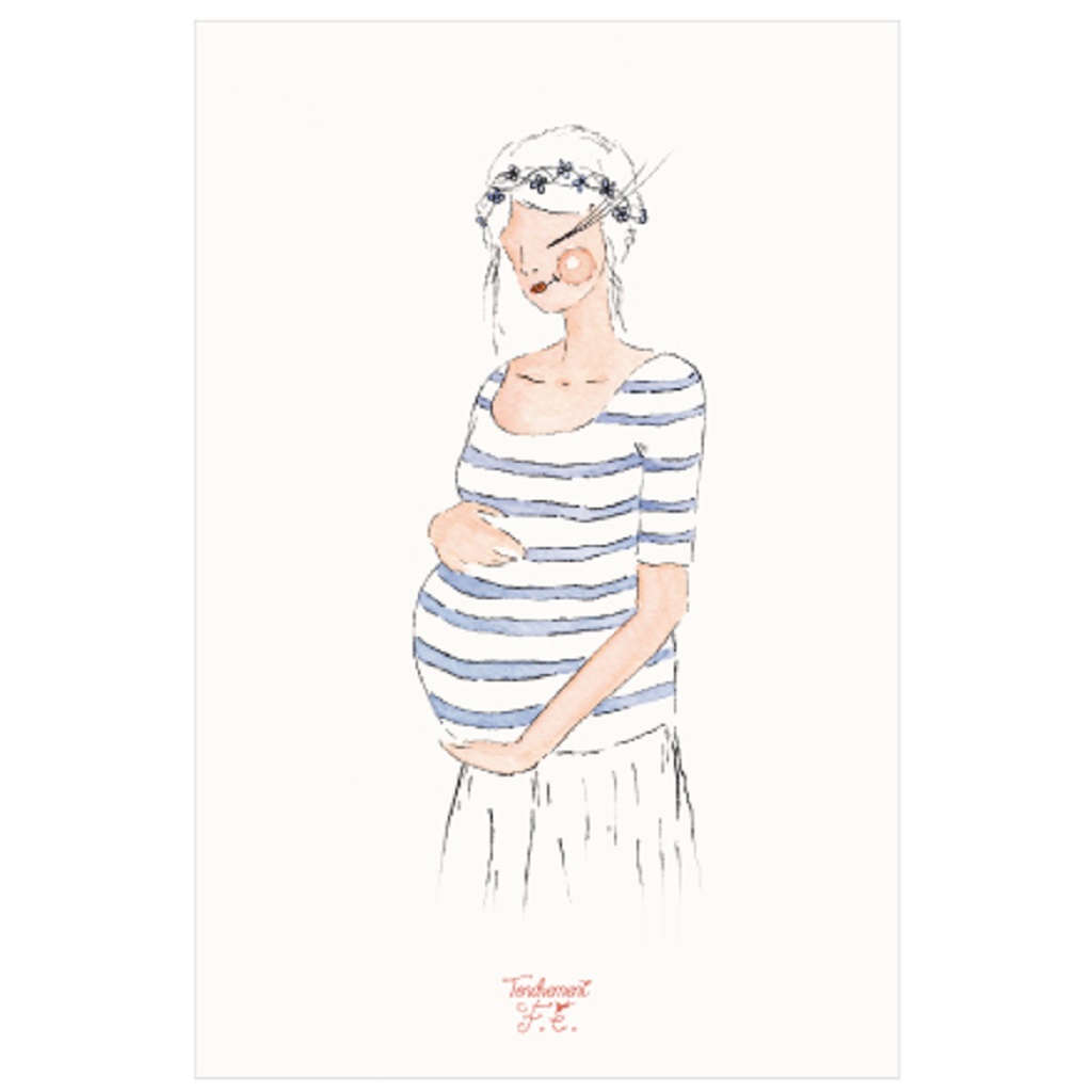 Dessin a texte pour une future maman : illustrations-dessins par