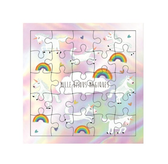 Carte Puzzle - Mille Bisous Magiques