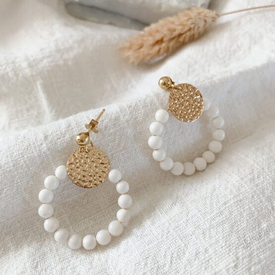 Boucles D'oreilles - Gisèle - Blanc