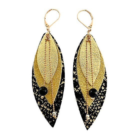 Boucles D'Oreilles Pop - Noir