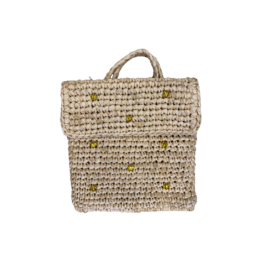 sac à dos en raphia pour poupée obi obi