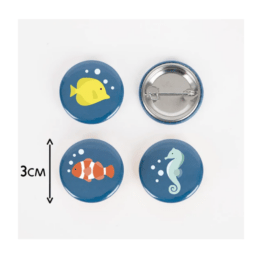 badge fonds marins my little day sur fond blanc