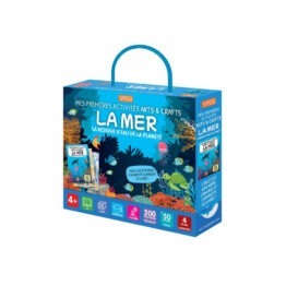 Un coffret avec des activités sur le thème de la mer de la marque sassi