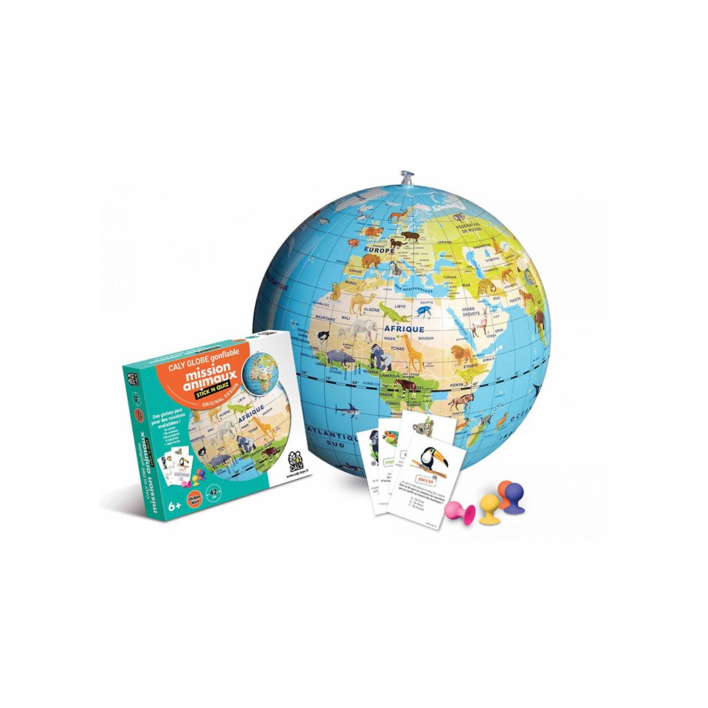 Globe terrestre, jeu éducatif