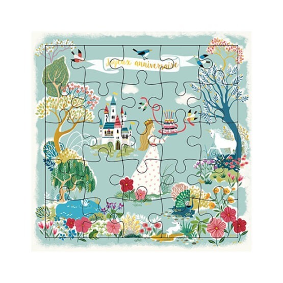 Carte puzzle princesse cartes d'art