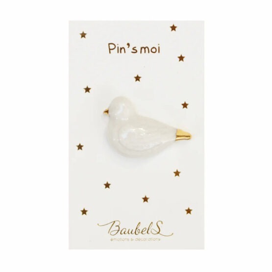 pin's oiseau fond blanc