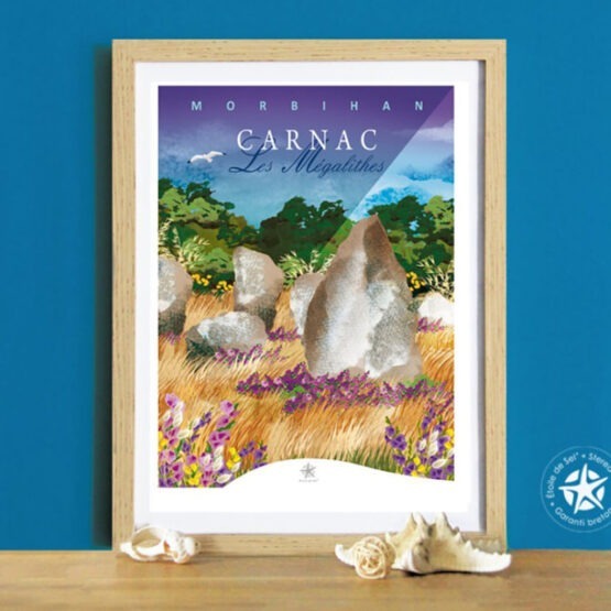 affiche des mégalithes de Carnac ambiance