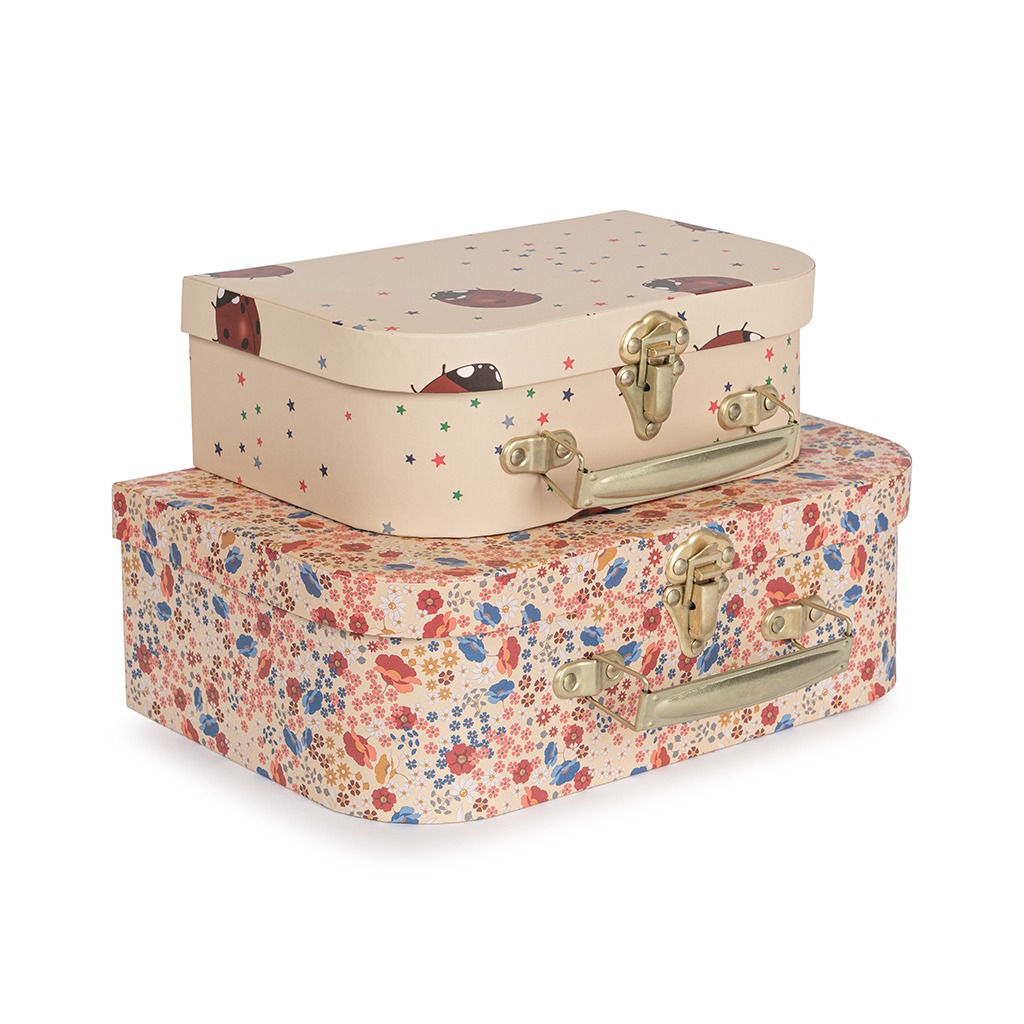 Petite boîte vintage en laiton et nacre - Ma valise en carton