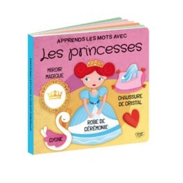 livre et puzzle apprends les mots les princesses sassi détail livre sur fond blanc