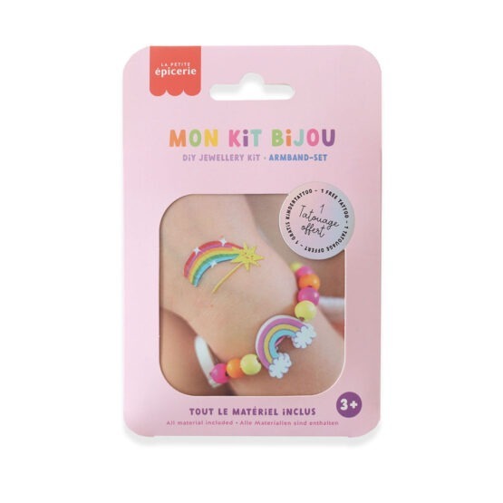 mon kit bijoux enfant arc-en-ciel la petite épicerie sur fond blanc