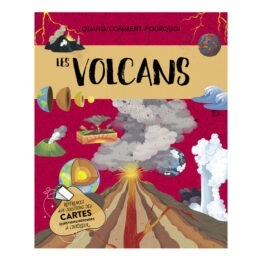 le coffret du méga atlas des volcans sassi livre sur fond blanc