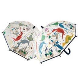 parapluie couleurs changeantes dragons floss&rock sur fond blanc