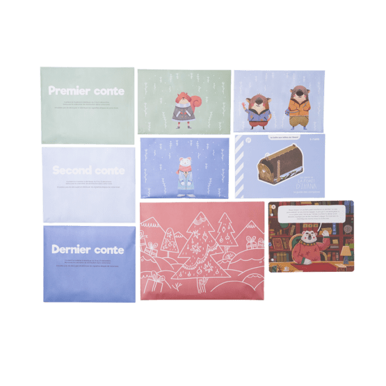 calendrier avent pandacraft fond blanc enveloppes