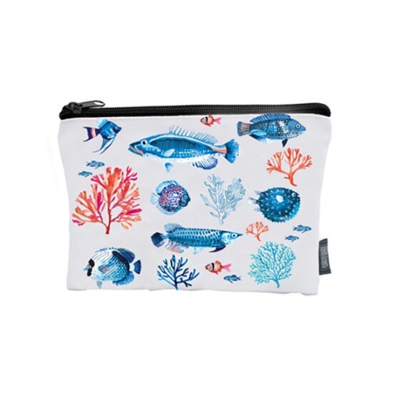 pochette poissons cartes d'art sur fond blanc