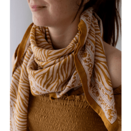 Foulard zebra havane bindi atelier