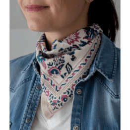 Petit foulard goa myrtille bindi atelier