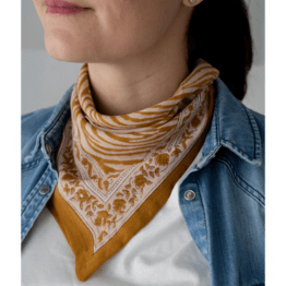 Petit foulard zebra havane bindi atelier