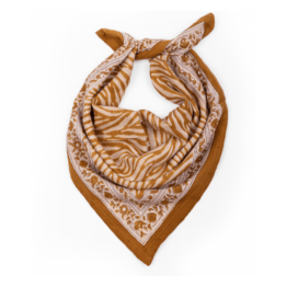 Petit foulard zebra havane bindi atelier