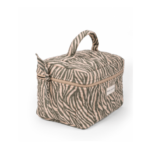 Trousse vanity zebra khaki bindi atelier