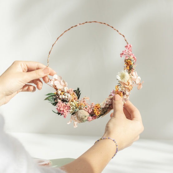 kit diy couronne de fleurs séchées la petite épicerie photo couronne fleuris