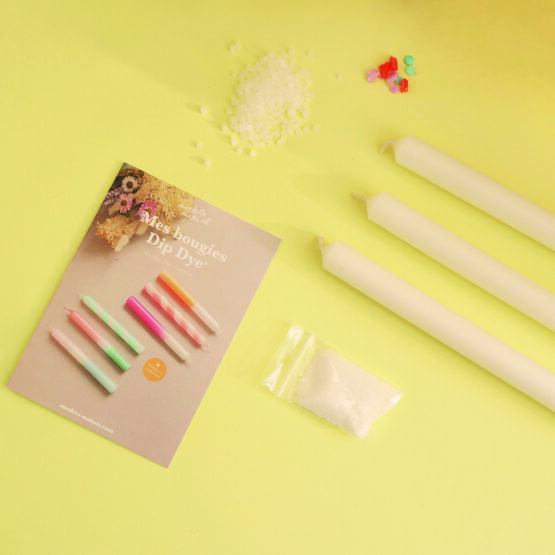 kit DIY mes bougies dip dye agrumes la petite épicerie photo contenu kit