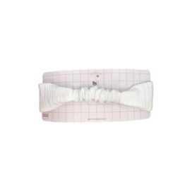 Bandeau à nouer gaze de coton blanc tête de lylotte