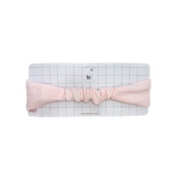 bandeau à nouer gaze de coton rose tête de lylotte