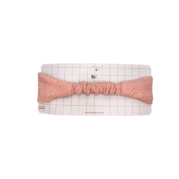 Bandeau broderie rose tête de lylotte