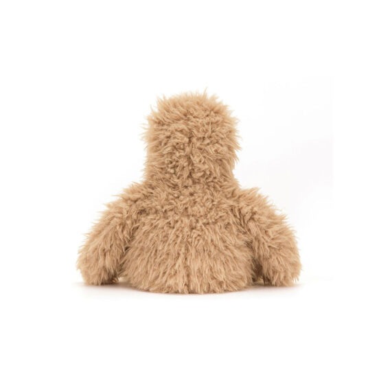 un doudou paresseux Jellycat, vue de derrière sur fond blanc