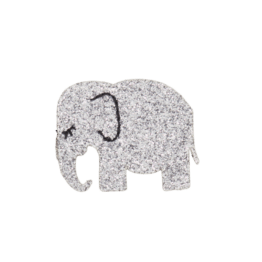 Broche éléphant argenté obi obi