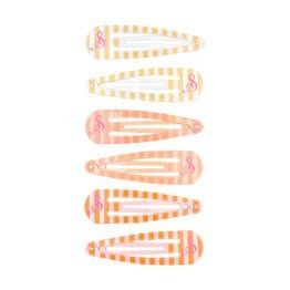 un lot de 6 barrettes Lotty Souza, vue de face sur fond blanc