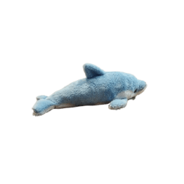 doudou dauphin bleu bon ton toys vue de côté sur fond blanc