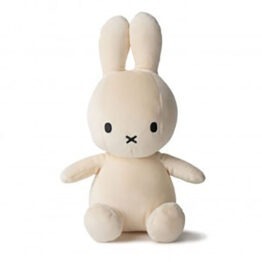 peluche en velvetine lapin Miffy crème fond blanc