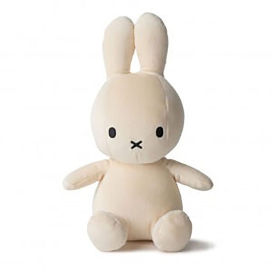 peluche en velvetine lapin Miffy crème fond blanc