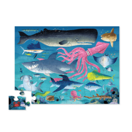 puzzle 36 pièces 3 ans le récif des requins crocodile creek détail pièces puzzle sur fond blanc