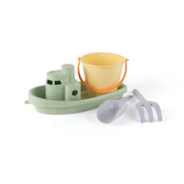 jeu de plage bateau et accessoires pastel dantoy sur fond blanc