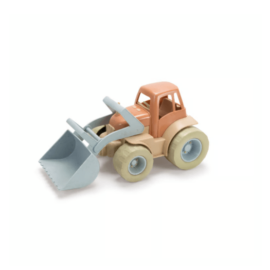 tracteur en bioplastique dantoy sur fond blanc