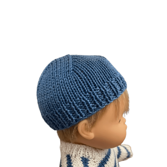 Bonnet tricot bleu