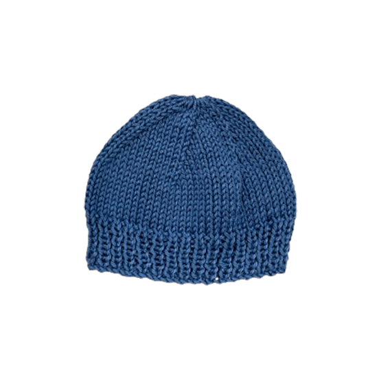 Bonnet tricot bleu