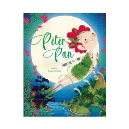 un livre "Peter Pan" de Sassi, vue de face sur fond blanc