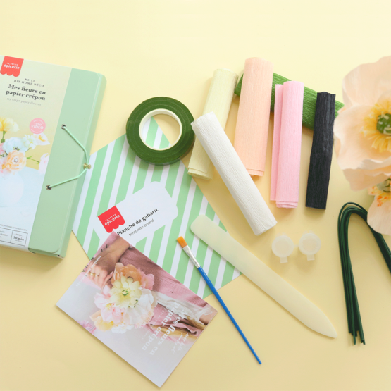 kit fabrication fleurs en papier crépon la petite épicerie