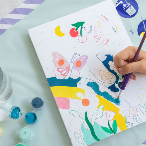 peinture au numéro enfant printemps la petit épicerie