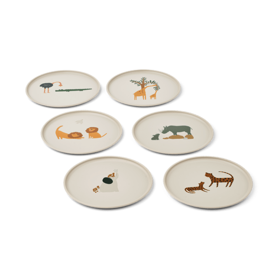 Assiette plate remco animaux tous ensemble liewood