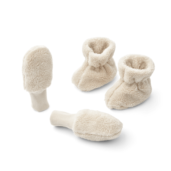 Coffret moufles et chaussons sable liewood