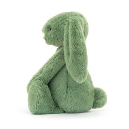 Doudou lapin jellycat de couleur vert foncé