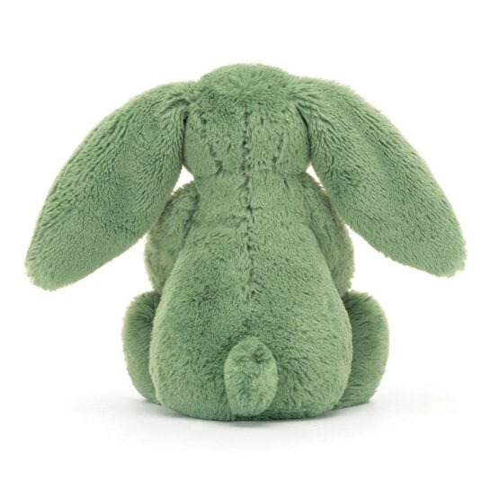 Doudou lapin jellycat de couleur vert foncé