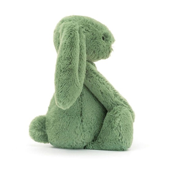 Doudou lapin jellycat de couleur vert foncé