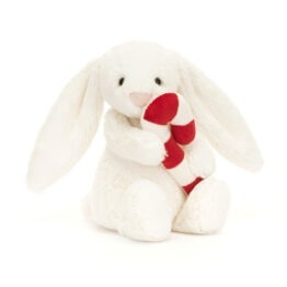 Doudou Lapin Blanc Avec Canne A Sucre - Jellycat